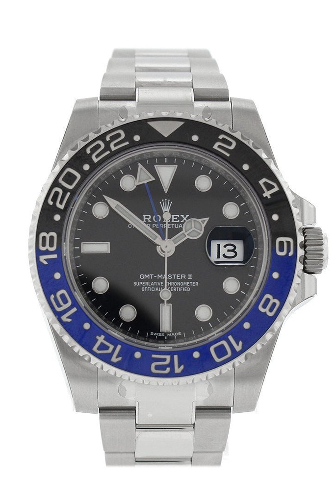Rolex GMT-Master II Batman 40 Black Dial Steel Men's Watch 116710BLNR
