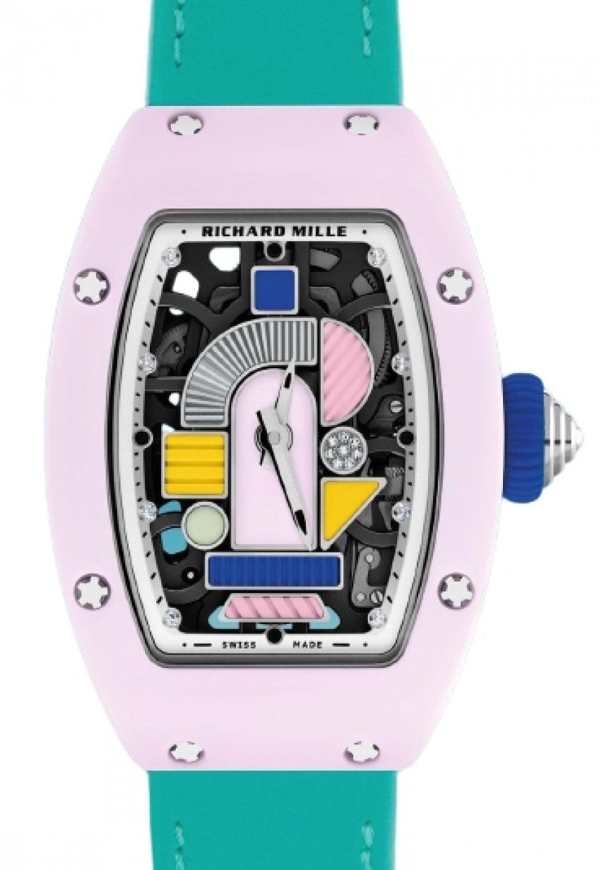 Richard Mille Automatic Winding Coloured Ceramic Blush Pink RM 07-01 BRAND NEW