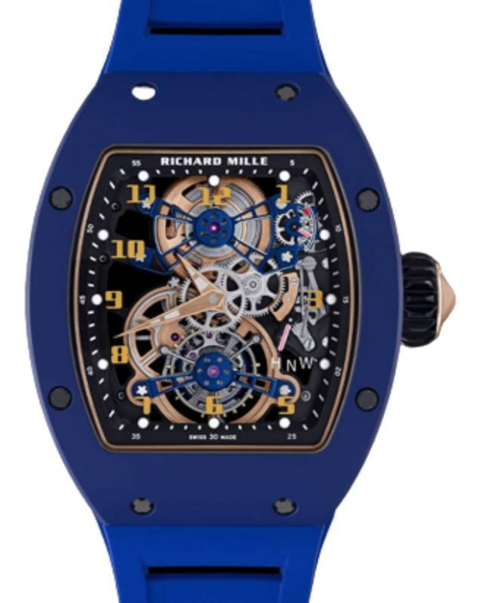Richard Mille Manual Winding Tourbillon TZP Ceramic Blue RM 17 02 BR