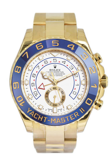 Rolex Yacht-Master II 44 Blue Hands 18K Yellow Gold Mens Watch 116688