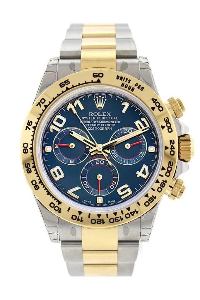 Rolex Cosmograph Daytona Blue Dial Stainless Steel and Gold Men's Watch 116503