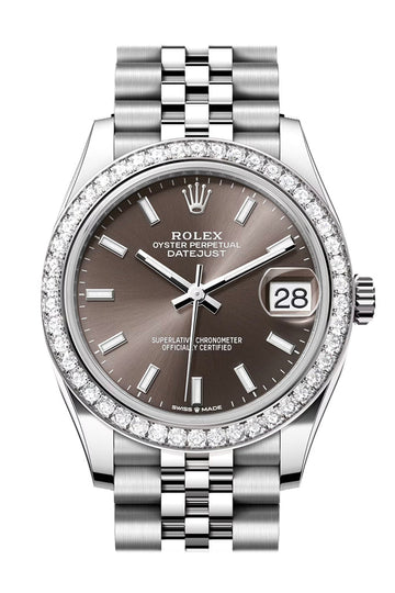 Rolex Datejust 31 Dark Grey Dial Jubilee Ladies Watch 278384RBR 278384RBR-0020