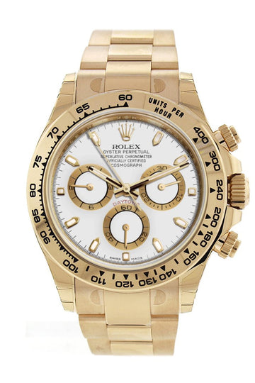 Rolex Cosmograph Daytona White Dial Gold Men's Watch 116508