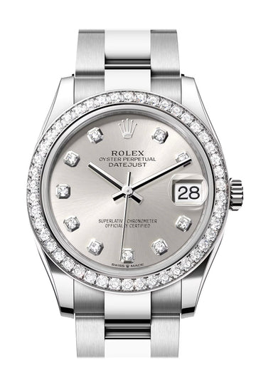 Rolex Datejust Silver Diamond Dial Ladies Watch 278384RBR 278384RBR-0033