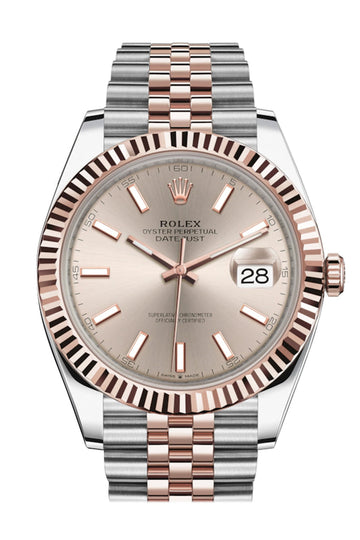 Rolex Datejust 41 Sundust Dial Rose Gold Steel Men's Watch 126331