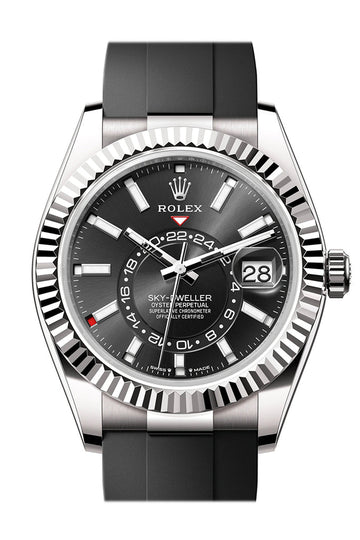 Rolex Sky Dweller 42 Black Dial White Gold Mens Watch 336239