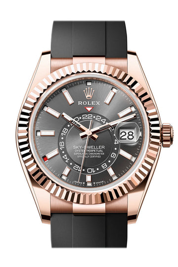 Rolex Sky Dweller 42 Slate Dial Rose Gold Mens Watch 336235