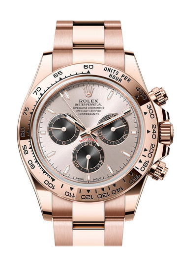 Rolex Daytona 40 Sundust and bright Black Dial Rose Gold Mens Watch 126505