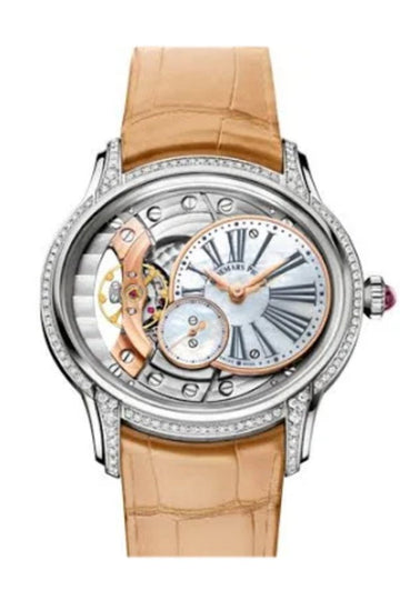 Audemars Piguet Millenary White Mother Of Pearl Dial Hand Wind Ladies Watch 77247BC.ZZ.A813CR.01