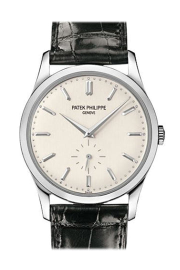 Patek Philippe Calatrava Silver Dial 18 kt White Gold Men's Watch 5196G-001