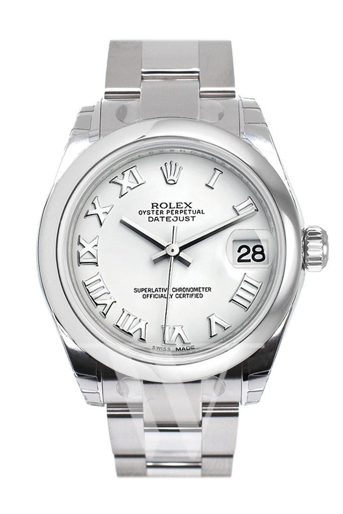Rolex Datejust 31 White Roman Dial Steel Ladies Watch 178240