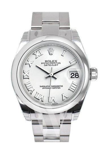 Rolex Datejust 31 White Roman Dial Steel Ladies Watch 178240