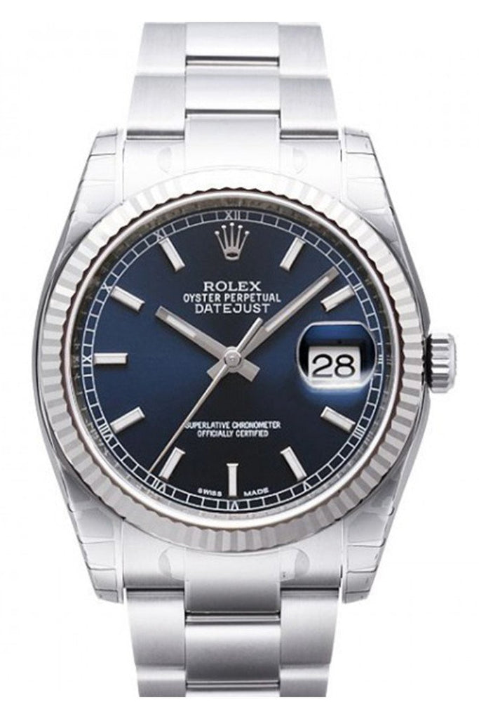 Rolex Datejust 36 Blue Dial Gold Bezel Steel and 18k Gold MenÕs Watch 116234
