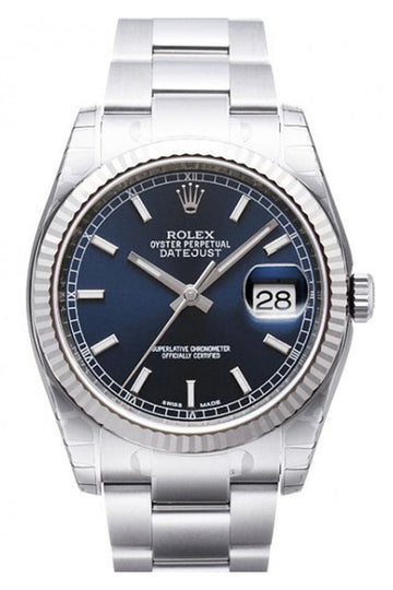 Rolex Datejust 36 Blue Dial Gold Bezel Steel and 18k Gold MenÕs Watch 116234