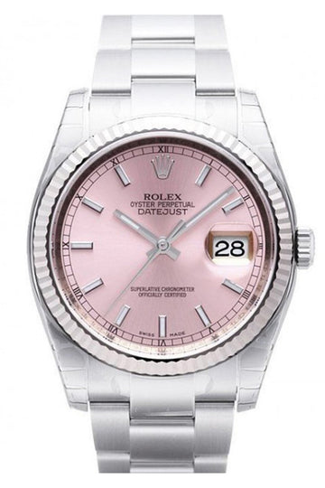 Rolex Datejust 36 Pink Dial Steel and 18k Gold Ladies Watch 116234