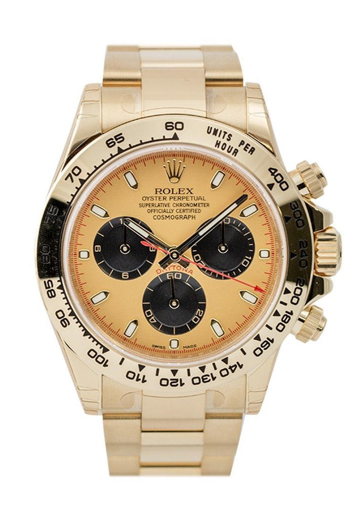 Sub Dial Rolex Cosmograph Daytona Champagne Dial Black Sub dials 18K Yellow Gol