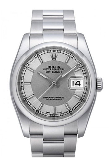 Rolex Datejust 36 Steel Silver Dial Stainless Steel Oyster Men's Watch 116200