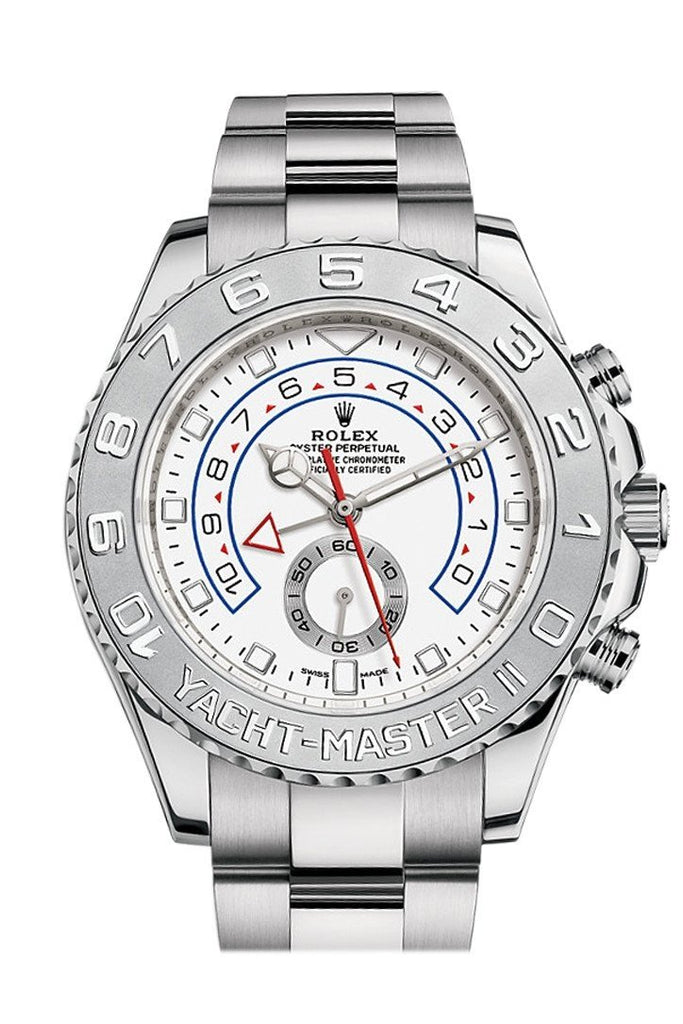Rolex Yacht-Master II 44 Blue Hands White Gold Mens Watch 116689