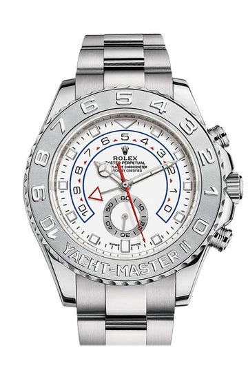 Rolex Yacht-Master II 44 Blue Hands White Gold Mens Watch 116689