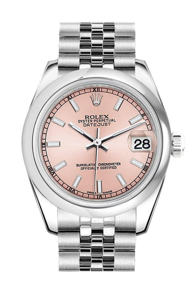 Rolex Datejust 31 Pink Dial Stainless Steel Jubilee Ladies Watch 178240