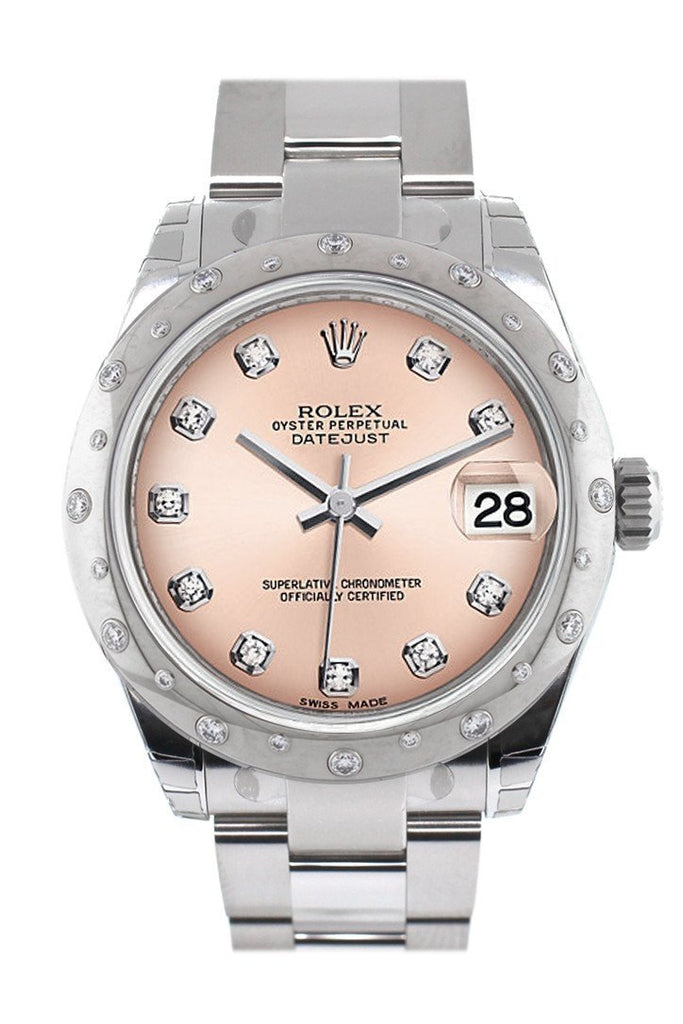 Rolex Datejust 31 Pink Diamond Dial Dome set with Diamonds Bezel Ladies Watch 178344