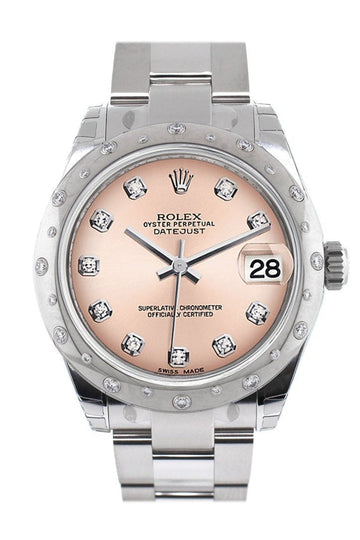 Rolex Datejust 31 Pink Diamond Dial Dome set with Diamonds Bezel Ladies Watch 178344