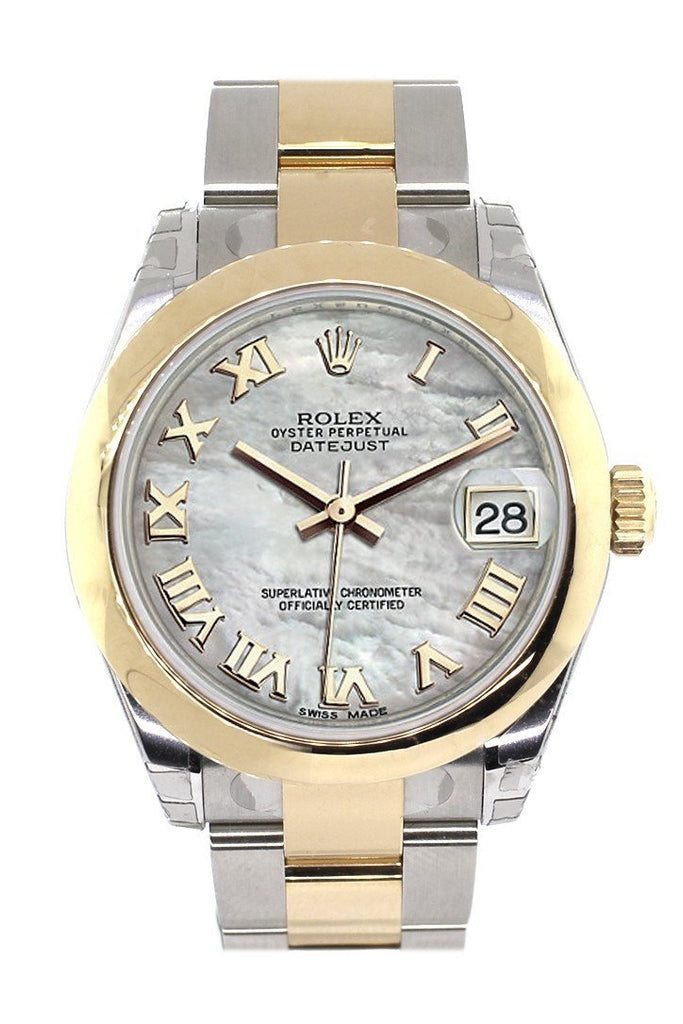 Rolex Datejust 31 Mother of Pearl Roman Dial 18K Gold Two Tone Ladies 178243