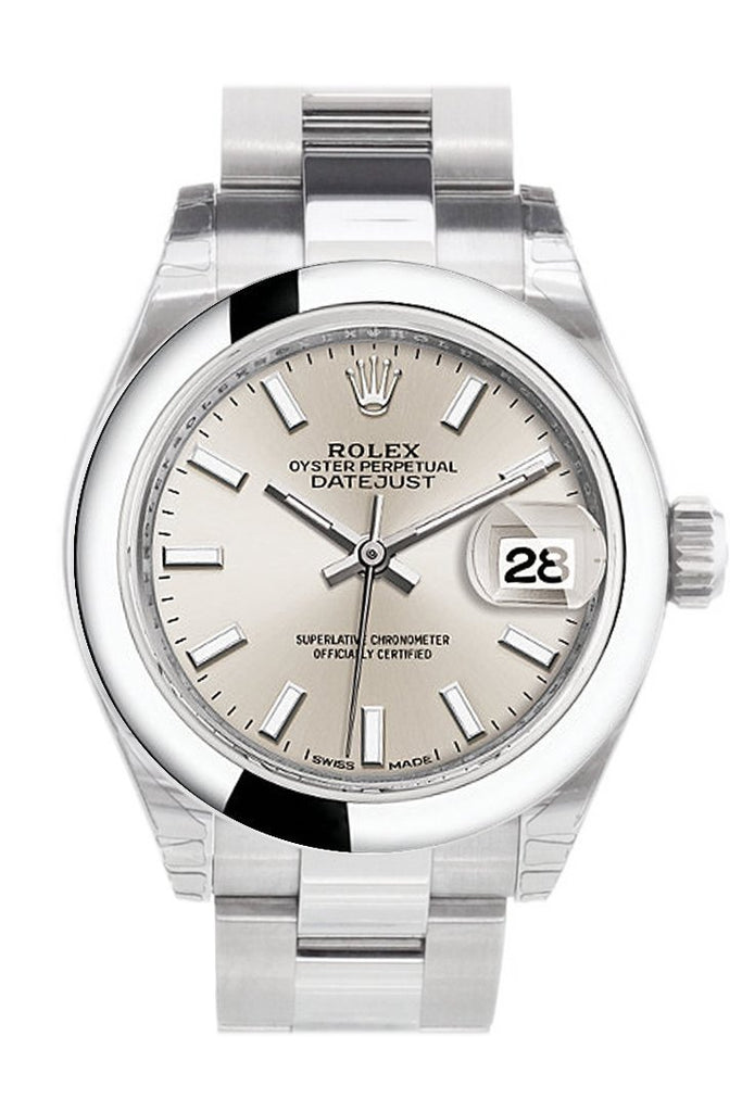 Rolex Datejust 28 Silver Dial Stainless Steel Ladies Watch 279160 NP