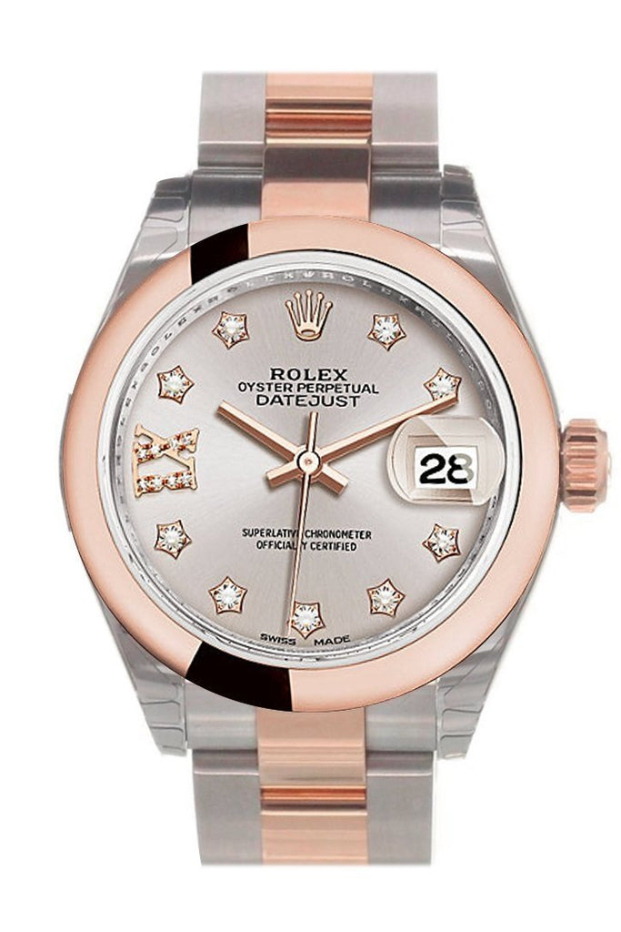 Rolex Datejust 28 Sundust 9 diamonds set in star Dial Ladies Watch 279161 NP