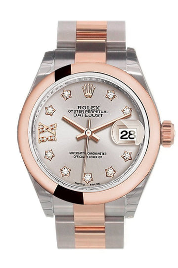 Rolex Datejust 28 Sundust 9 diamonds set in star Dial Ladies Watch 279161 NP