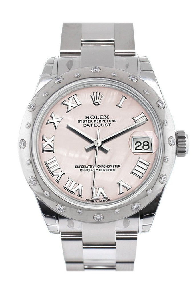 Rolex Datejust 31 Pink Mother of Pearl Dial Diamond Bezel Ladies Watch 178344