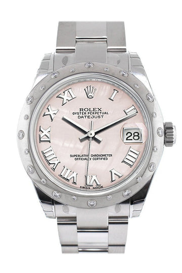 Rolex Datejust 31 Pink Mother of Pearl Dial Diamond Bezel Ladies Watch 178344
